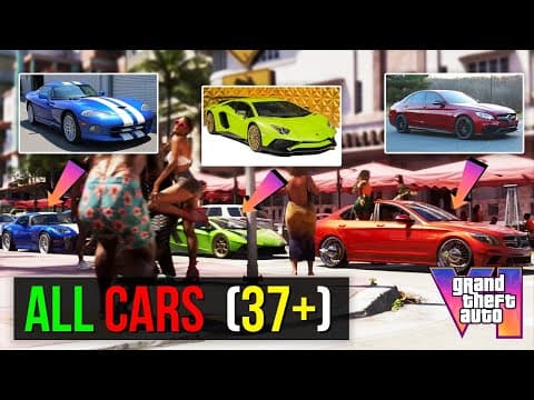 All Visible Cars in GTA 6 Trailer 2: Real-Life Counterparts Revealed